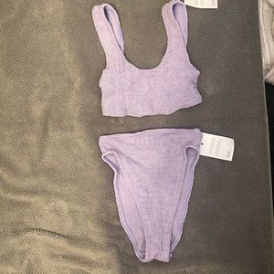 ASOS one size fits all bikini in lavender.
